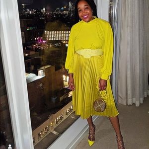 ASOS Neon Yellow Balloon Sleeve Blouse